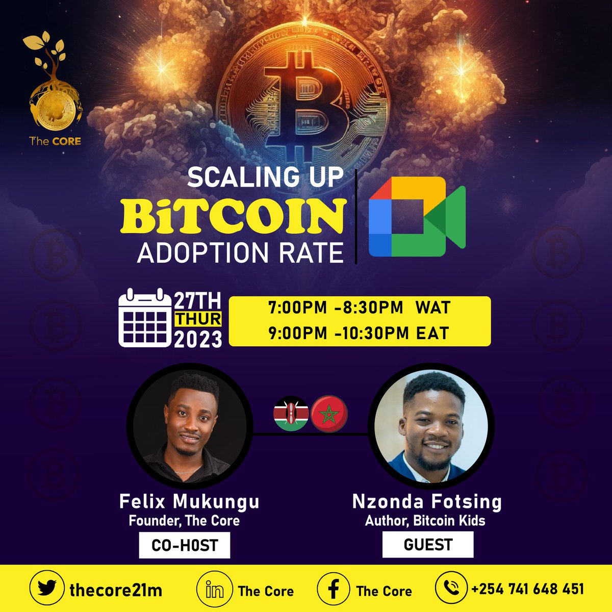 thecore21m's tweet photo. Join us tomorrow on our final topic in our course for the March-April
group. We are honoured  to be joined by @BitcoinSophist as our guest, intorudicing "Bitcoin Kids".
The session will be co-hosted by 
@MukunguFelix 

Poster Design  by @thecore_arts 

BLOCK 23
Powerd by #BiTCOIN https://t.co/pnAqqnwDc6
