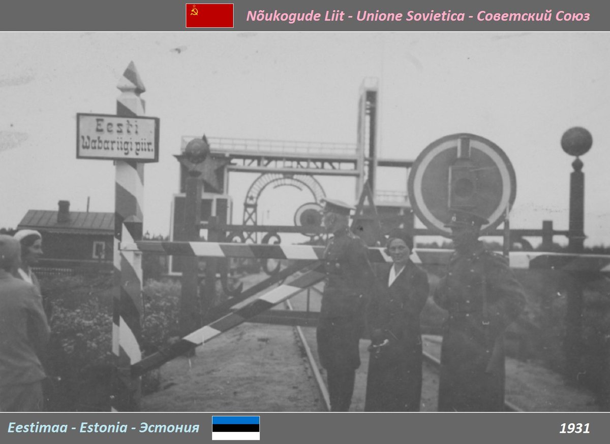 Pillandia's tweet photo. 🇪🇪 Eesti Vabariigi ja Nõukogude Venemaa piir.
🇬🇧 Komarovka. International border between Estonia and Soviet Russia, along the railway connecting Tallinn and Leningrad.
📷: 1931.
https://t.co/AdByhpWMAR
#Raudtee #Eesti #Eestimaa #Estonia #Border
https://t.co/S03T61AMMd https://t.co/b0AvKYDlJB