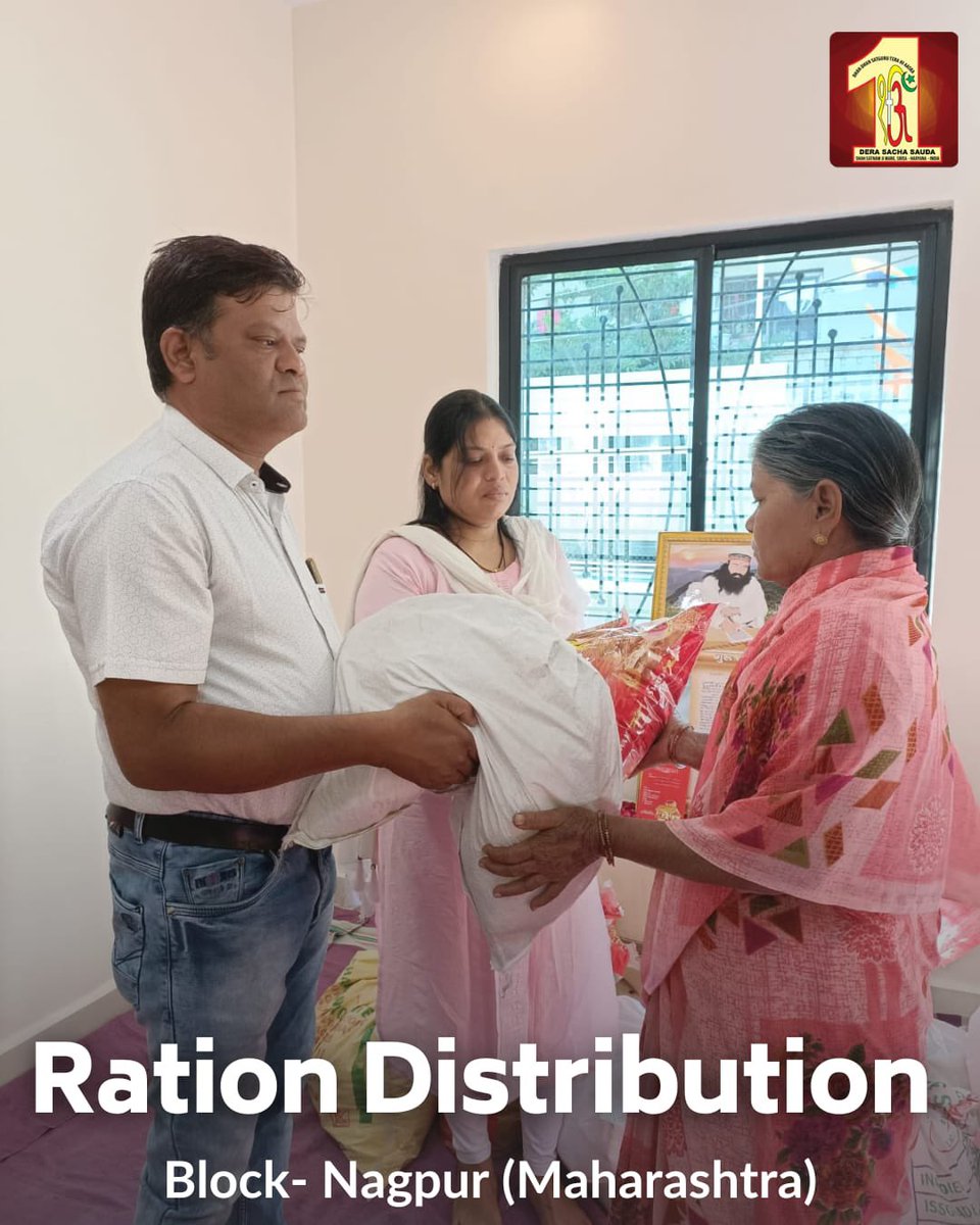 DSSNewsUpdates's tweet photo. Malnutrition causes weakness in the body and is home to many problems. To fight this
problem, volunteers of #DeraSachaSauda have come together under the guidance of Saint Dr. @GurmeetRamRahim Ji Insan to distribute ration kits to those in need. 
This initiative provides much needed relief to people battling hunger. #FoodDistrubtion