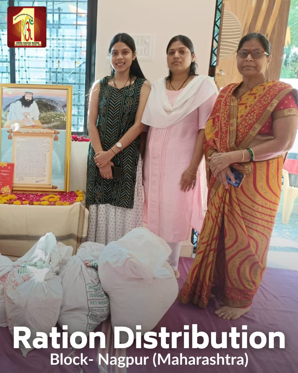 DSSNewsUpdates's tweet photo. Malnutrition causes weakness in the body and is home to many problems. To fight this
problem, volunteers of #DeraSachaSauda have come together under the guidance of Saint Dr. @GurmeetRamRahim Ji Insan to distribute ration kits to those in need. 
This initiative provides much needed relief to people battling hunger. #FoodDistrubtion