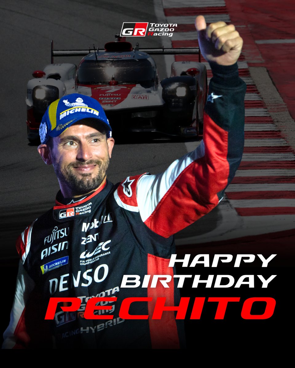 Happy Birthday, @pechito37! 🎂 Let's keep the thumbs up for #6HSpa this week. 👍 #ToyotaGAZOORacing #PushingTheLimitsForBetter #GoHyper