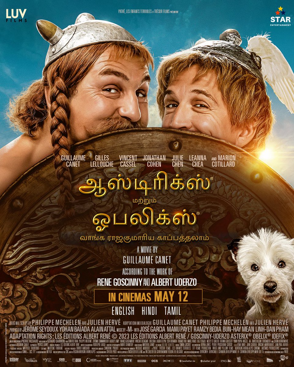 rameshlaus's tweet photo. One of the most popular comic series in the world – #AsterixandObelix is ready for its on screen adaptation. Releasing this summer in cinemas on 12th May in English, Hindi &amp; Tamil! #LuvFilms #StarEntertainment. https://t.co/OVh3ak2BDT