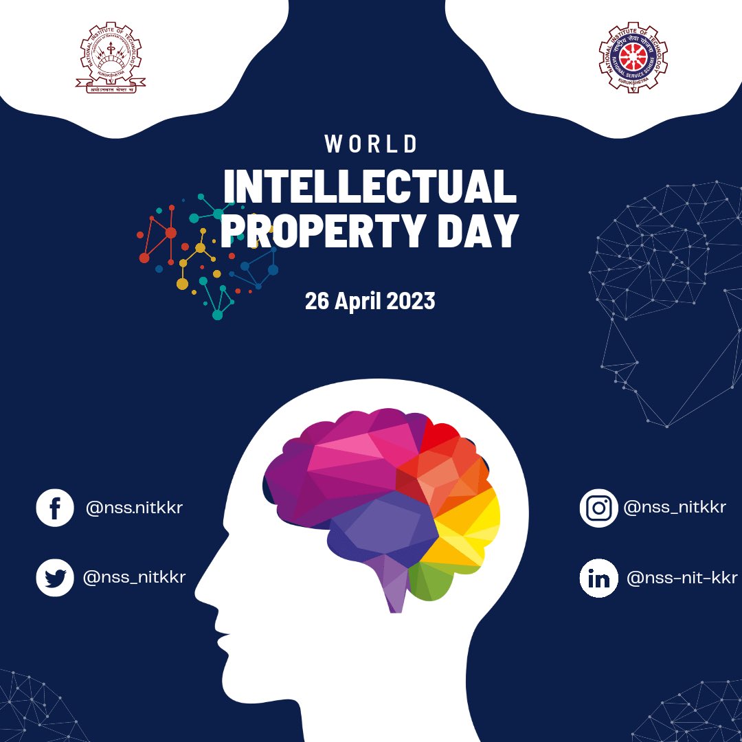 nss_nitkkr's tweet photo. Innovation drives progress, and on this World Intellectual Property Day, we celebrate those who dare to dream and create. #IntellectualPropertyRights #Protect #Progress #Society #IPDay2023
@PMOIndia @YASMinistry @mygovindia @NCBI @ConnectingNss @_NSSIndia https://t.co/iUoBkW0ivq