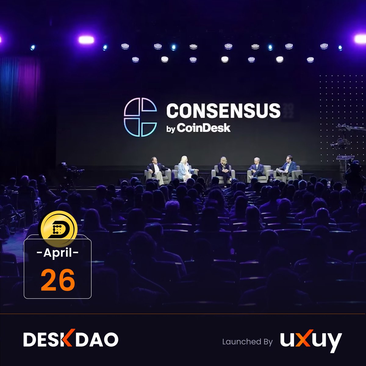 uxuycom's tweet image. 🎊 Exciting news!   #Consensus2023 kicks off today! 
UXUY just launched #DESKDAO  

💲$DESK price: $0.0002278 
 📊 FDV:  $1.1M   
👥 Holders: 56,000  

This is just the beginning of something truly innovative!