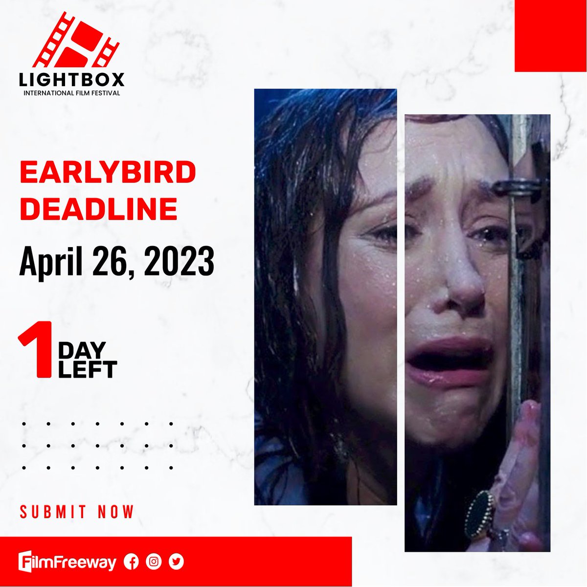 EARLYBIRD DEADLINE is here.📢

Join us with your amazing work via the link filmfreeway.com/LightboxIntern…