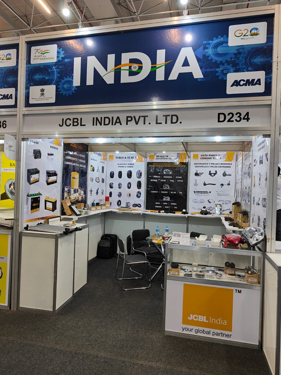 JCBLGroup's tweet image. JCBL India, the international face of JCBL Group, takes the stage at the auto parts expo Automec in Sao Paulo, Brazil, showcasing top-notch auto solutions and products to visitors from all over the globe. 

#automecfeira #automec2023 #brazil #AutoParts #JCBLIndia  #JCBLGroup