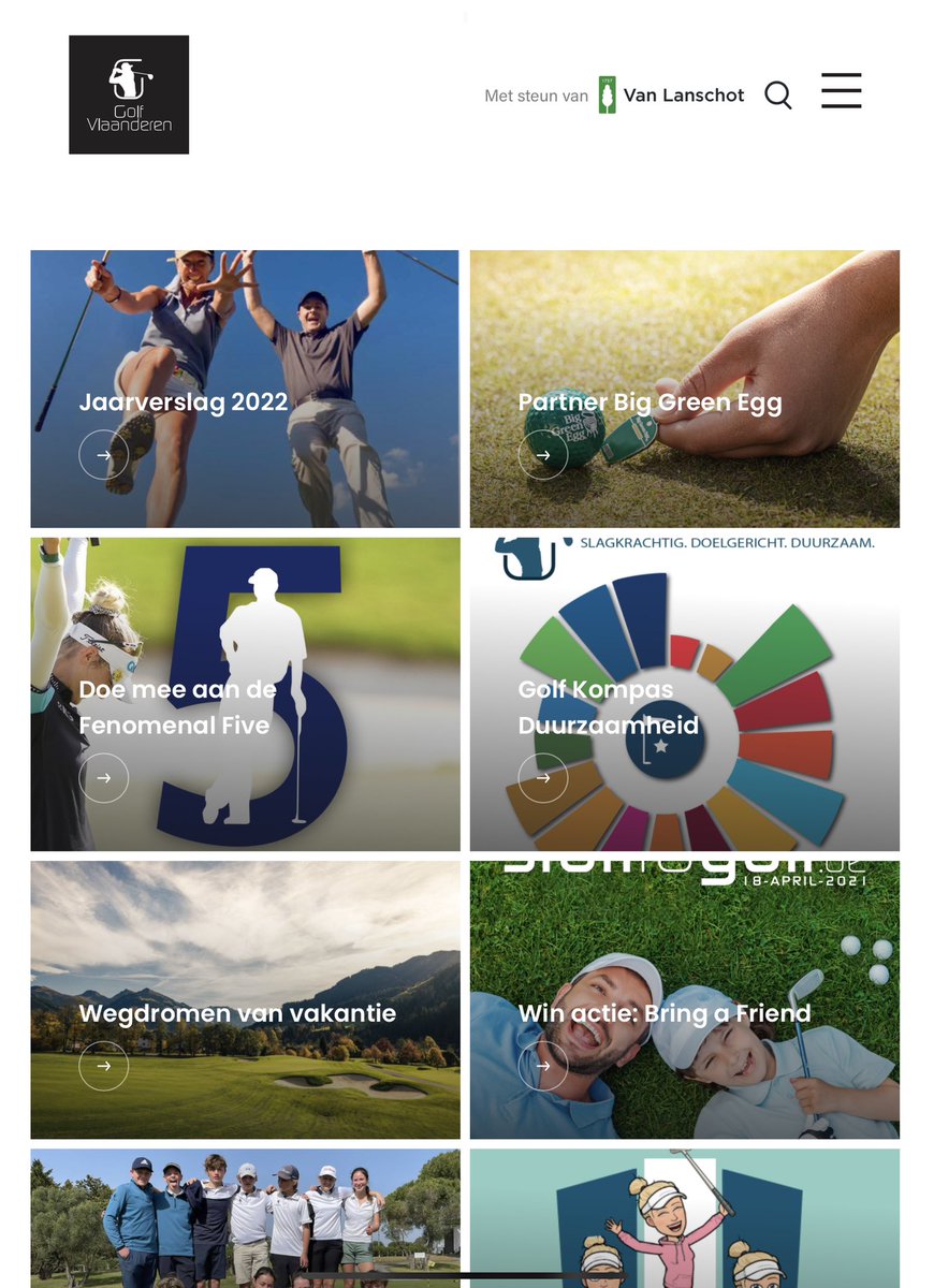 Onze e-nieuws pagina ziet er top uit… met een kersvers jaarverslag. golfvlaanderen.be/gv-e-nieuws