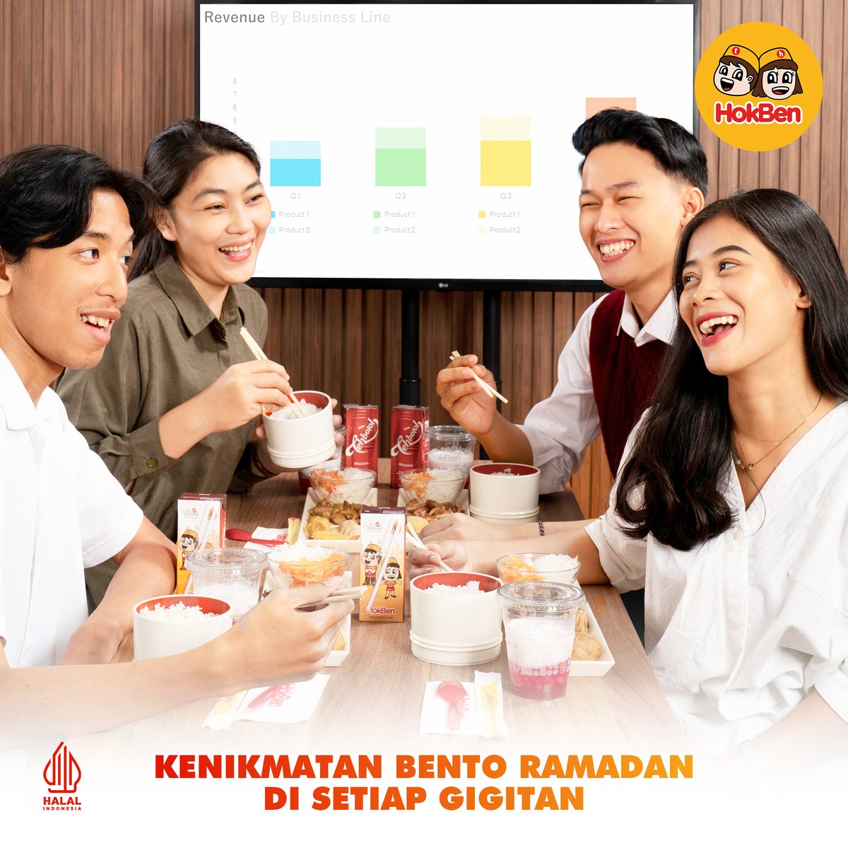 HokBen's tweet photo. Bingung pilih menu makan bersama keluarga? 🤔 Bento Ramadan jawabannya! 🍚😱 

Dengan berbagai macam pilihan paket spesial, kamu bisa nikmatin kenikmatan rasa Jepang di setiap gigitannya. 🤤😍

#BentoRamadan #MenuRamadhan #SerunyaMakanHokBen #HokBenHalal #JapaneseFood #Halal https://t.co/vigjpY8Btd
