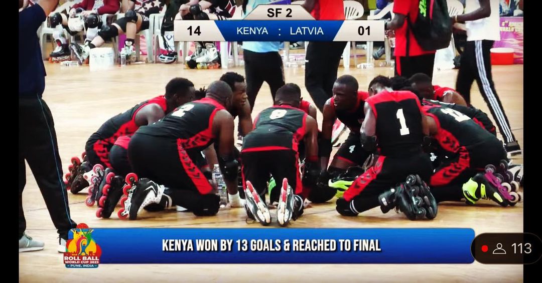 CarolRadull's tweet photo. Another game
Another  World Cup final

Kenya has defeated Latvia 14 - 1 in the Semi Final to book a slot in the roll ball World Cup final against India.

Congratulations #TeamKenya 

#RadullKE 
#TalantaHela https://t.co/e8W9wLJZdI