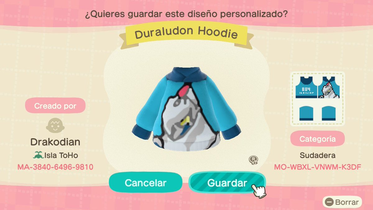 IslaToHo's tweet photo. Del diseñador @Drakodian, colección POKÉMON HOODIES:
Dragonite
Duraludon
Eevee
Tatsugiri 
#ACNH #AnimalCrossingNewHorizons #animalcrossing #Pokemon #NintendoSwitch https://t.co/H8VBiGZHId