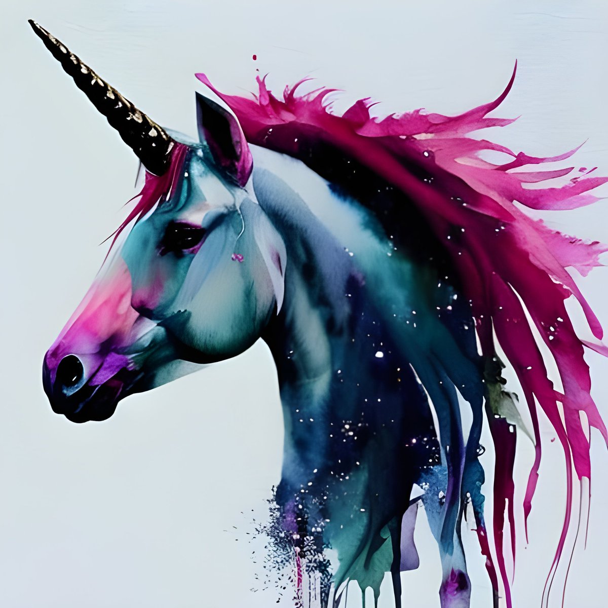 NinaCamplin's tweet photo. "Watercolour painting of a beautiful white unicorn - made with @NightCafeStudio 

https://t.co/vT5yZsv9Ob

#aiart #nightcafe #digitalart https://t.co/vkcu87r30G