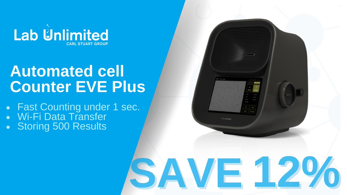 labunlimited's tweet image. 🔬 Supercharge your cell counting game with EVE™ Plus! Experience precision, accuracy, and user-friendly features like never before. Don&apos;t miss out and SAVE 12%! 🔬 #LabUpgrade #CellCounting #ResearchEfficiency
okt.to/AYjiFd