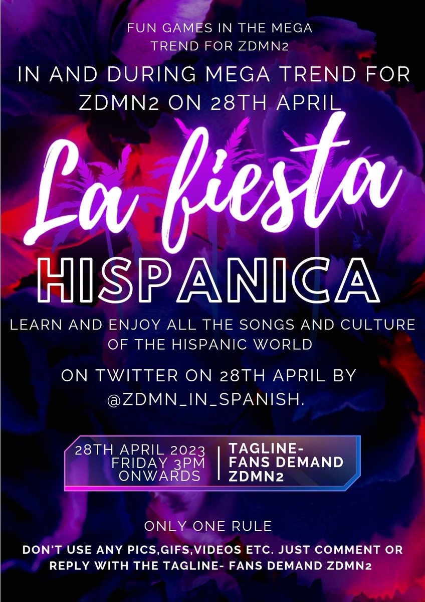 Hey ZIDDIANS I request you all to participate in the mega trend for ZDMN2 on 28th April 2023, Friday 3pm Onwards Tagline FANS DEMAND ZDMN2, Here are some of the fun activities, that are waiting for you please do join #ziddidilmaanena #MoRan #SidSa #KoeZi