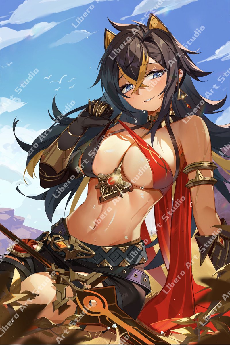Liberoartstudio's tweet photo. “So much power... I have to go test this out. You down to spar with me or what?”
#GenshinImpact #Genshin #Dehya #anime #fanartanime #genshinimpactfanart #Genshinfanart https://t.co/bqxeWbpCMM