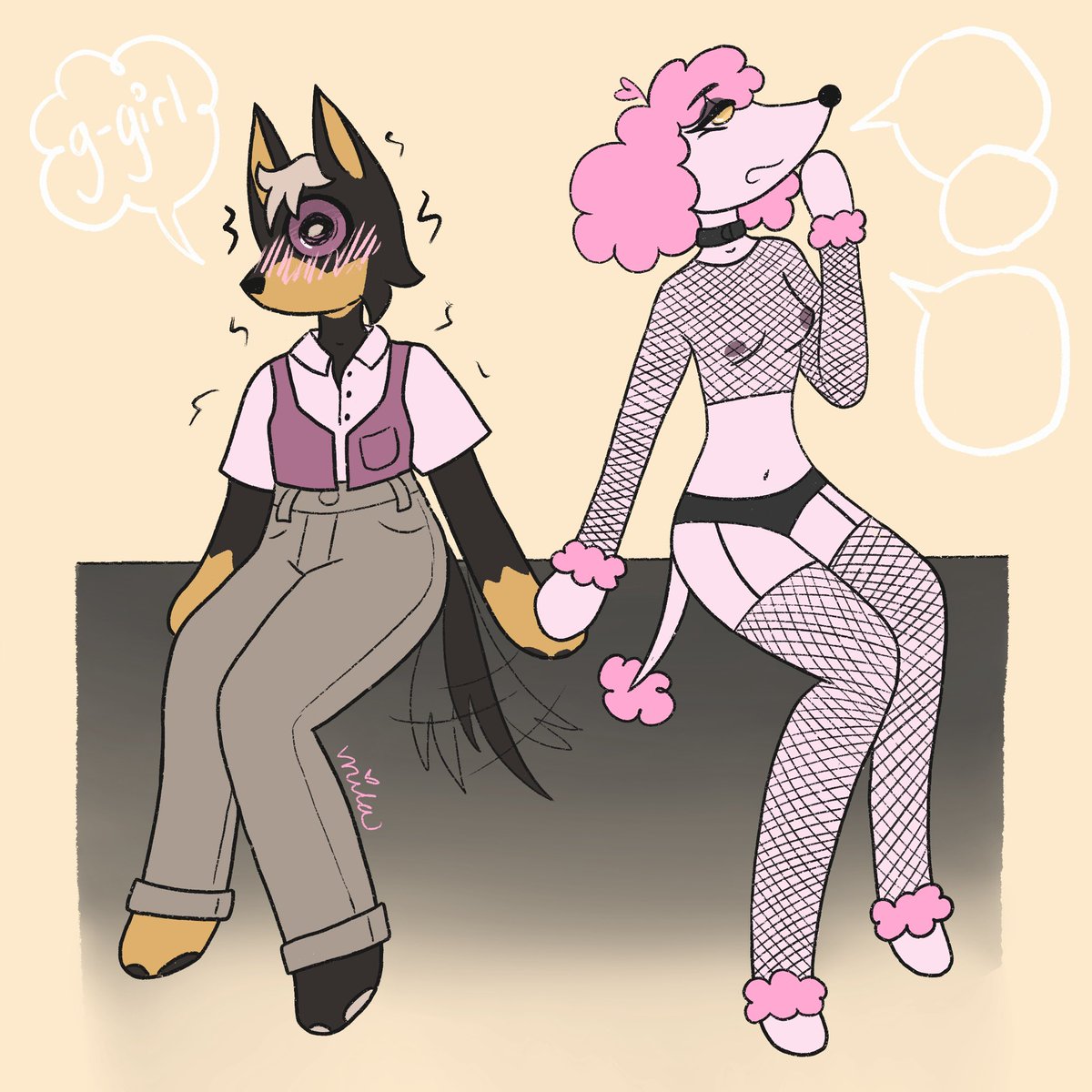 v_nilaa's tweet photo. Olive and Honey’s first date! 💛💗
Gay dog girls doing the lewdest thing of all: hand holding~ https://t.co/PoLJMumofO