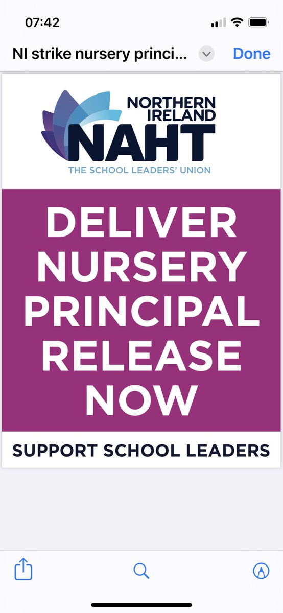 @NAHTNInews I’m also highlighting the inequality that  our Nursery School Principals face. Our @DEpermsec @Education_NI & @Ed_Authority know, that unlike our primary teaching principal colleagues, we DO NOT get FUNDED RELEASE time to carry out the leadership & mgt aspect of our role !!!
