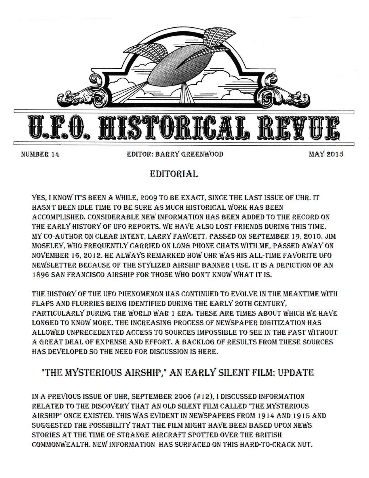 Jeff Knox on Twitter "Sources cont. Barry Greenwood, “UFO Feature