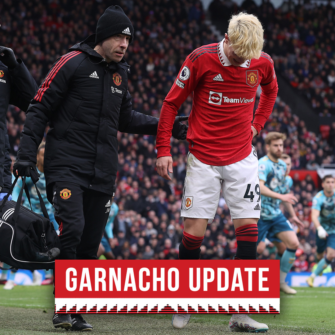 ManUtd's tweet photo. 🚨 Erik has an update on @AGarnacho7's recovery, as well as more news on @B_Fernandes8...

#MUFC