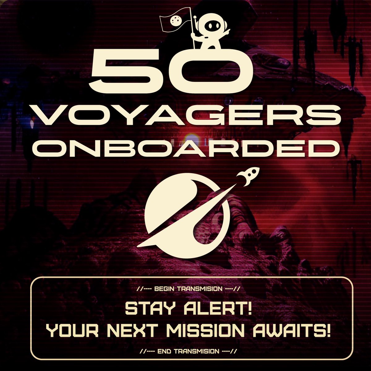 MOONzii (@moonziinft) on Twitter photo All tickets have been claimed!
Congratulations to the first 50 voyagers who completed mission.
A shuttle with ๐ญ๐ฌ๐ฌ ๐๐ฒ๐ฎ๐๐ will come to collect more aspiring voyagers soon
๐ง๐๐ฟ๐ป ๐ผ๐ป ๐ฝ๐ผ๐๐ ๐ป๐ผ๐๐ถ๐ณ๐ถ๐ฐ๐ฎ๐๐ถ๐ผ๐ป๐ to make sure that you don't miss your ticket.๐ All tickets have been claimed!
Congratulations to the first 50 voyagers who completed mission.
A shuttle with ๐ญ๐ฌ๐ฌ ๐๐ฒ๐ฎ๐๐ will come to collect more aspiring voyagers soon
๐ง๐๐ฟ๐ป ๐ผ๐ป ๐ฝ๐ผ๐๐ ๐ป๐ผ๐๐ถ๐ณ๐ถ๐ฐ๐ฎ๐๐ถ๐ผ๐ป๐ to make sure that you don't miss your ticket.๐