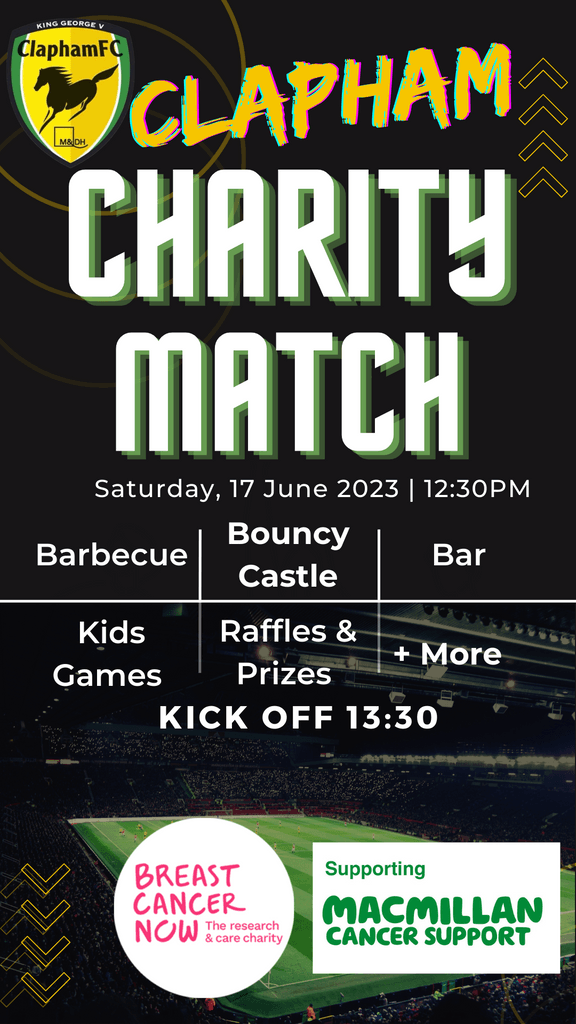 ClaphamSFC's tweet photo. Clapham Charity Match
https://t.co/l4kvjjQseX https://t.co/VxJHiGcHJh