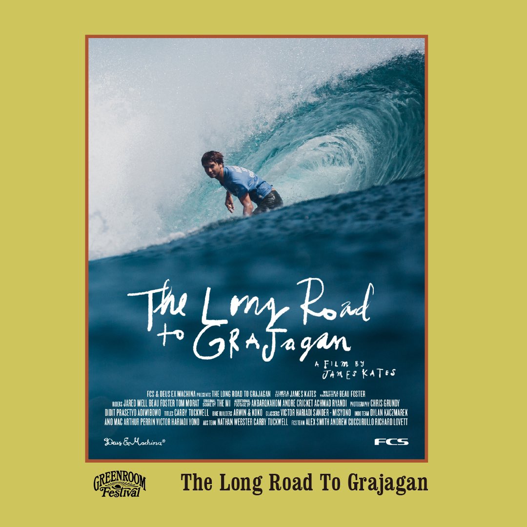 deus_japan's tweet photo. THE LONG ROAD TO GRAJAGAN
ザ・ロングロード・トゥ・グラジガン
日本プレミアム上映決定🇯🇵✈️
横浜で伝説の波に乗る。
GREENROOM FESTIVALで日本初公開🇯🇵🎥🎬
詳細は▶︎https://t.co/RW119Ei0mK
#greenroomfestival #FCSII #deusurf #deusexmachina #デウス #デウスエクスマキナ https://t.co/ZGpAQ0Q2bp
