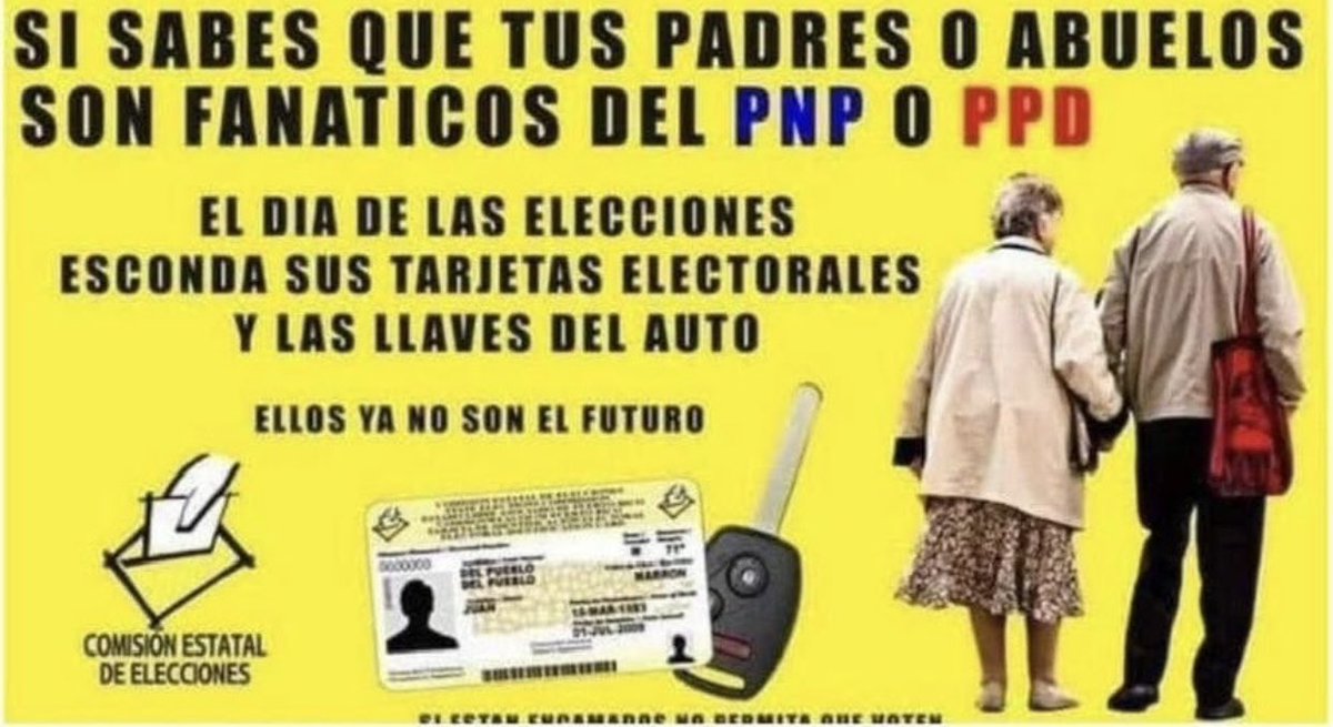 Estos son los MALTRATANTES de la población adulta mayor pidiendo en las pasadas elecciones2020 escondan tarjetas electorales y llaves d autos pq ellos ya no son el futuro. Pienso q también lo harán con sus padres, abuelos etc¿o es selectiva esta agenda de violación de derechos?🤬