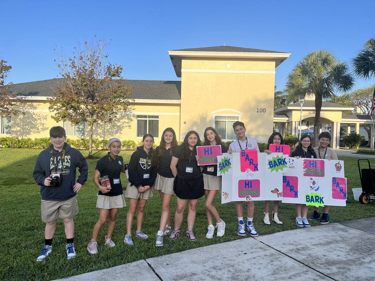 We are ready for your dogs in the Middle School carline! <a href="/NBPSEagles/">North Broward Prep</a>