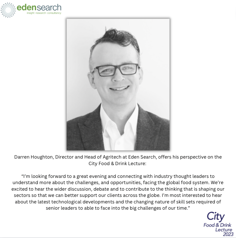 CityFoodLecture's tweet photo. Darren Houghton, Director and Head of Agritech at @EdenSearch, offers his perspective on the City Food & Drink Lecture...
#FoodSector #DrinkSector #Sustainability #ClimateAction #CFDL2023 #CFDLSponsor #EdenSearch https://t.co/JQM9iWButI