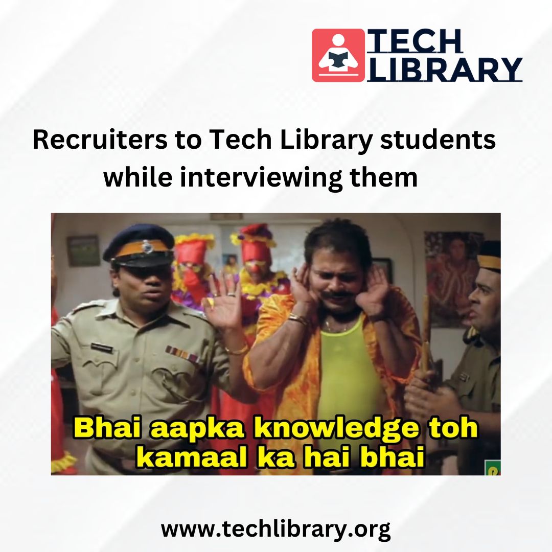 TechLibraryEdu's tweet image. Recruiters to tech Library students while interviewing them
#techlibrary #courses #training #institute #placement #funnyreels #reelsvideo #datasciencecourse #dataanalyticscourse
#desihumour #funnyreels #memes😂 #interview #intervewing #students #indianmemes #funnymemes