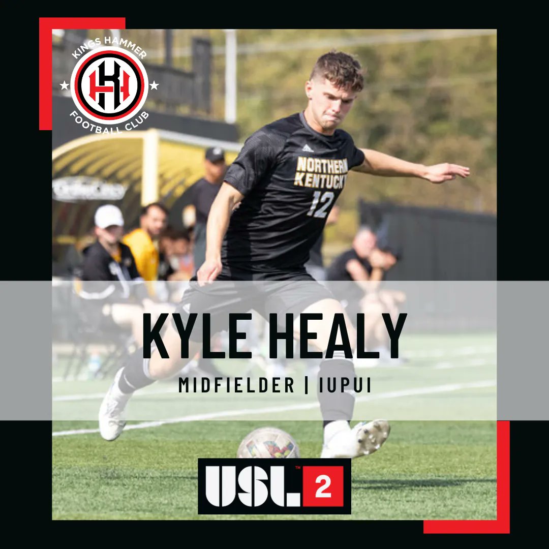 The 2023 Mr. Norse for NKU will suit up once again for #KHFC! Kyle Healy saw 13 games in 2022 for Kings Hammer FC, and added two assists.

Healy will be suiting up at IUPUI for the fall 2023 season to complete his college eligibility during graduate school. #Path2Pro