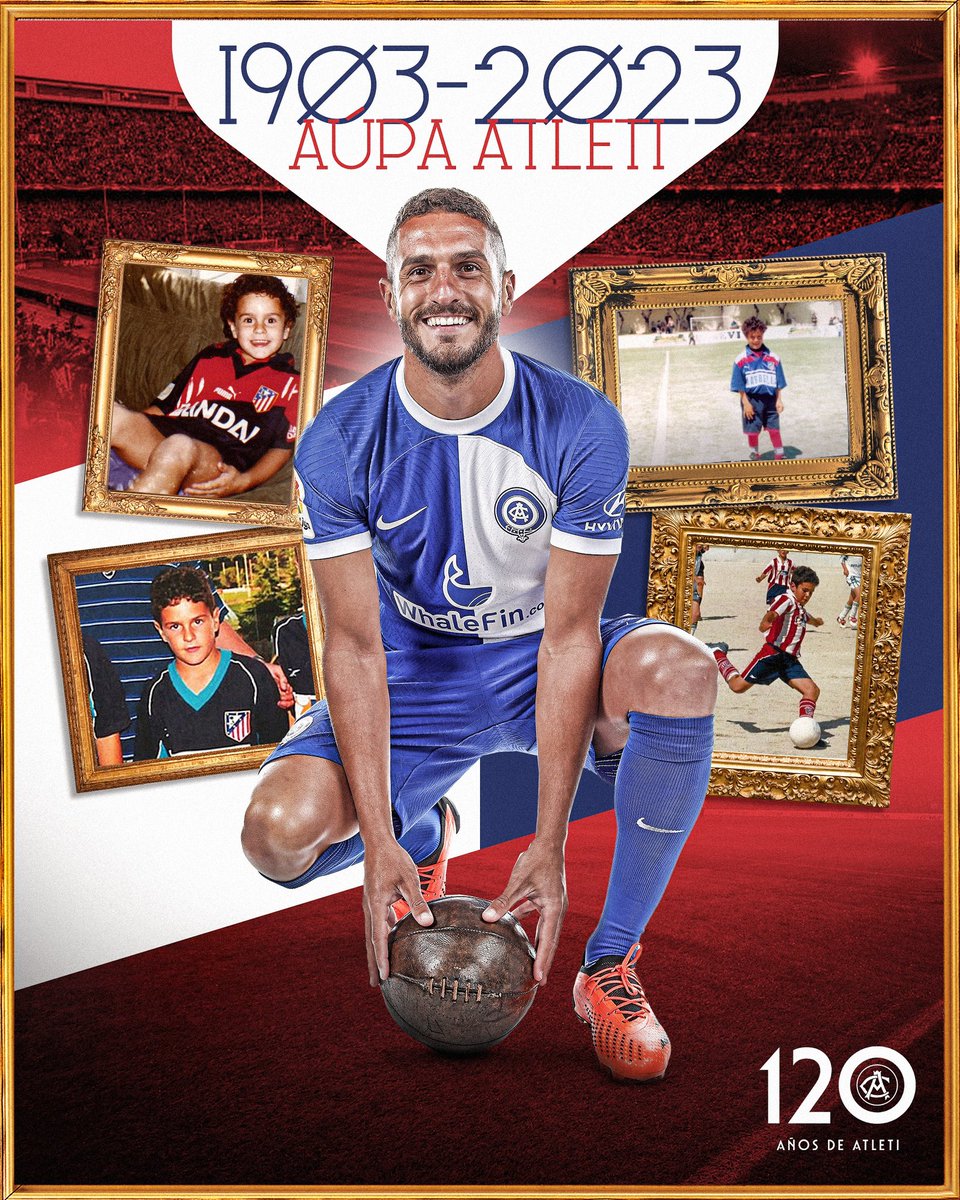 Koke6's tweet photo. Feliz 120 aniversario @Atleti. Un orgullo formar parte de tu historia ❤️🤍 #AúpaAtleti https://t.co/hq9kzKGCTm