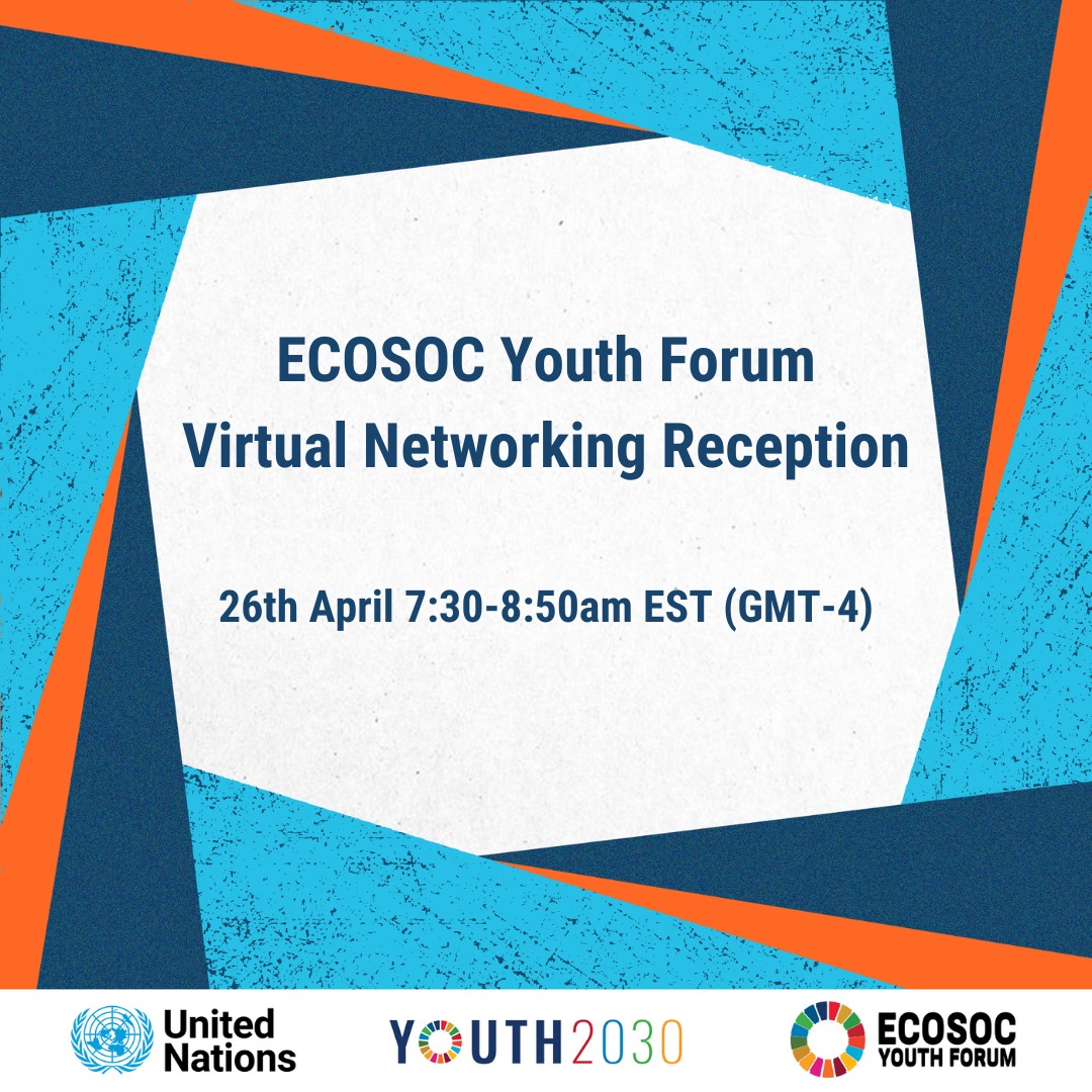 UNMGCY's tweet photo. Happening now! The #ECOSOCYouthForum2023 virtual networking session has officially kicked off!  🎉 

Young people from all around the world are coming together to discuss what matters most to them, sharing ideas💡 for a sustainable🌱 and resilient 💪 future for our world! https://t.co/kf3BPLeytH