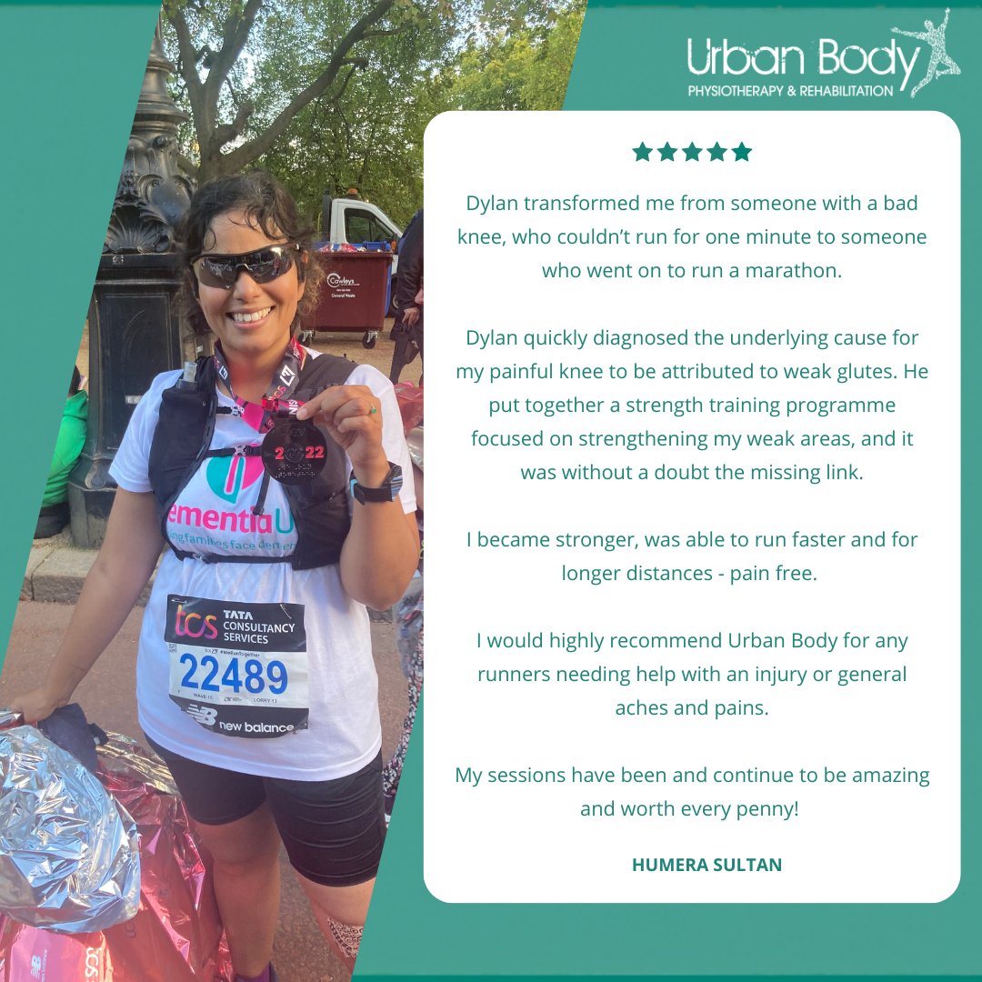 Urban_Body's tweet photo. We love a good client testimonial! Here's proof - strength training is key for runners!

#running #testimonial #TestimonialTuesday #marathon https://t.co/7EhoWFfFo2