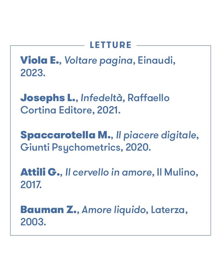 Sul nuovo numero di MIND, da oggi in edicola, trovate l’intervista al
Dott. Michele Spaccarotella: “Storie di altri amori” (p.24-31)
Grazie ad Anna Rita Longo per le domande
Tra le letture consigliate Il Piacere Digitale <a href="/GiuntiEditore/">Giunti Editore</a> e Voltare Pagina <a href="/esterviola/">ester viola</a> <a href="/Einaudieditore/">Einaudi editore</a>