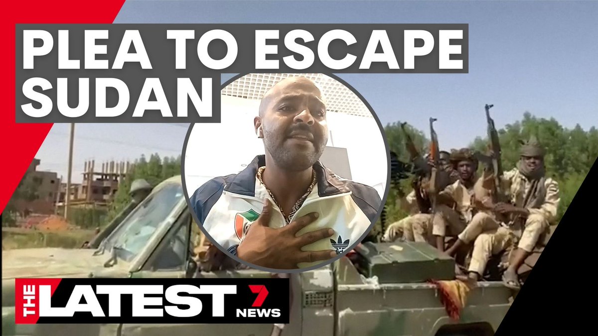 An Australian citizen who has just escaped the violent conflict engulfing Sudan joins us, revealing his disgust at our Government’s response, as his family back here in Australia try to help him get home. @amy_clements7 youtu.be/o4YvzrXDSqM #TheLatest #7NEWS
