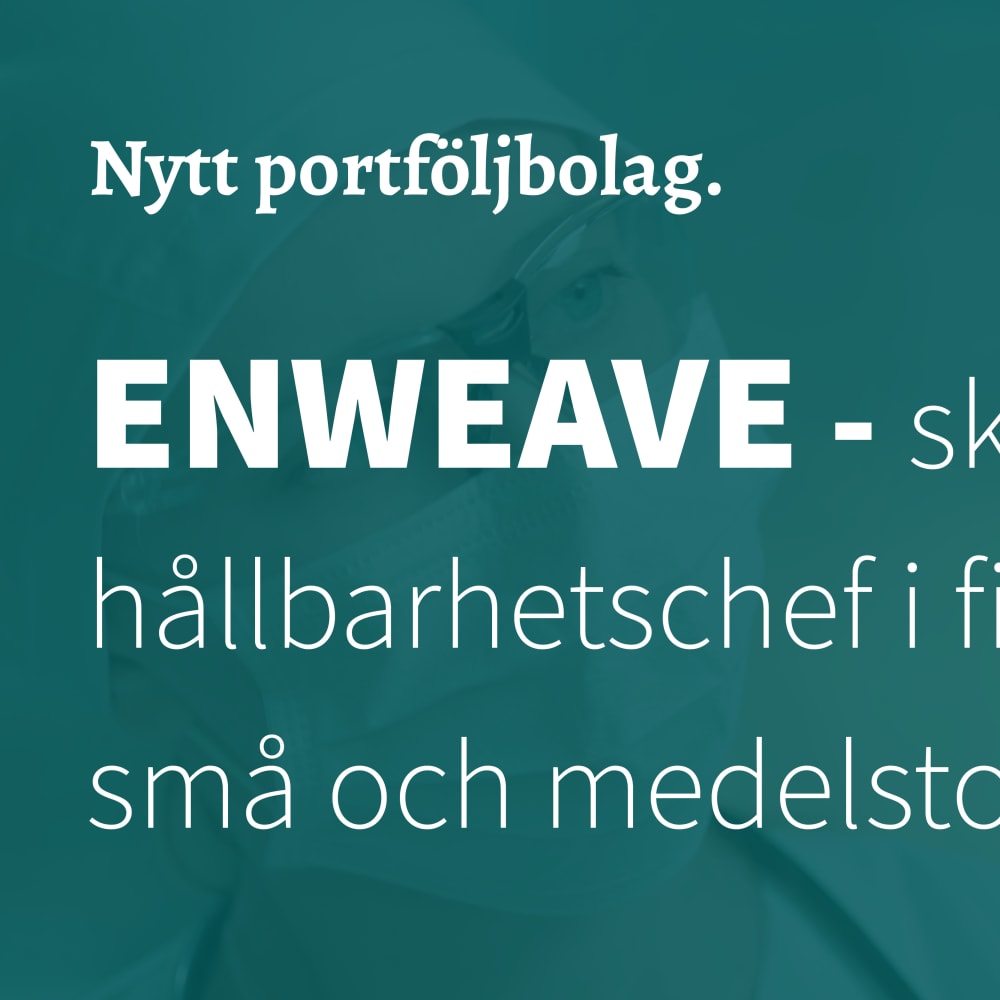 Enweave skapar en hållbarhetschef i fickan för små och medelstora bolag - nytt portföljbolag hos Chalmers Ventures mynewsdesk.com/se/chalmers-ve…