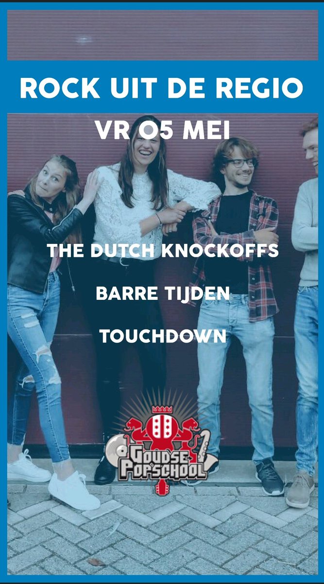 Op 5 mei organiseert <a href="/SoWhatGouda/">Poppodium So What!</a> in samenwerking met De Goudse Popschool een muzikale viering van de vrijheid. Rock on! 🤟