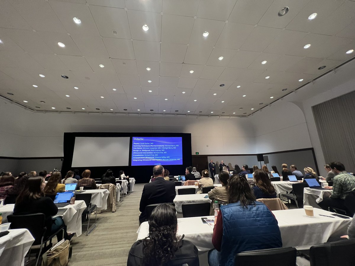 Kicking off #ASBRS23 ! Full house learning  #breast #sonography from the best. A #certification every breast surgeon should have through <a href="/ASBrS/">ASBrS</a>