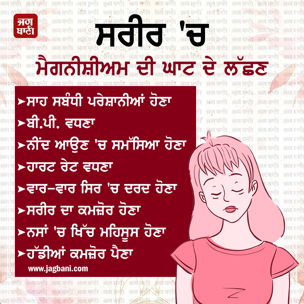JagbaniOnline's tweet photo. ਸਰੀਰ 'ਚ ਮੈਗਨੀਸ਼ੀਅਮ ਦੀ ਘਾਟ ਦੇ ਲੱਛਣ
#Healthtips #Magnisium #Magnisiumdeficiency #Symptoms #Jagbani https://t.co/WxHY150ueX