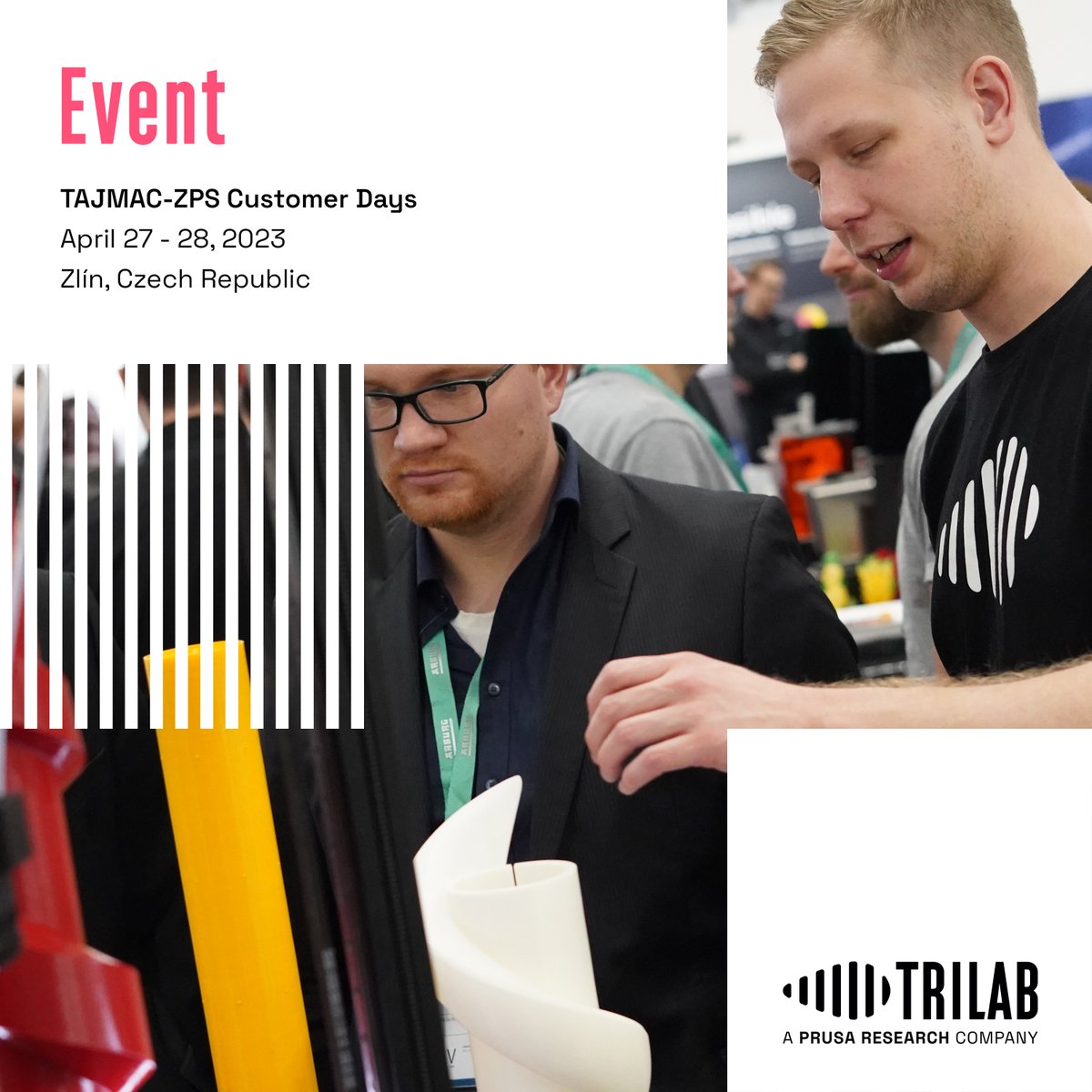 See you at TAJMAC-ZPS Customer Days! 🗓 April 27 - 28 in📌 Zlín, Czech Republic. 🎪 TRILAB booth: 61

#event #tradeshow #manufacturingindustry #3dprinting