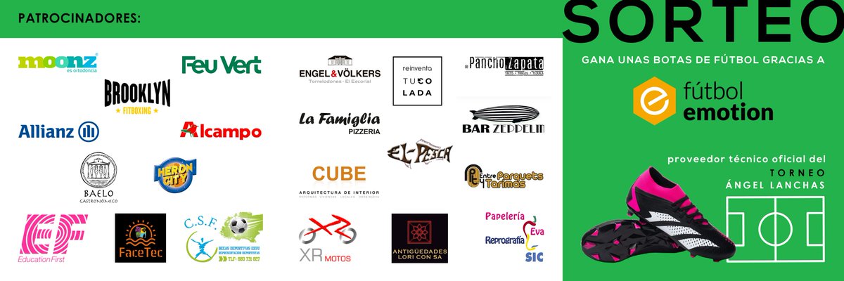 Playoutsport's tweet photo. Ya queda menos para el torneo! Agradecer la colaboración de todos los patrocinadores y colaboradores.  Además, puedes participar en nuestro Instagram (torneoangellanchas) en el sorteo de unas botas de nuestro Proveedor técnico @futbolemotion . #futbolinfantil #futbolfemenino https://t.co/P4Ua0b6Wqm