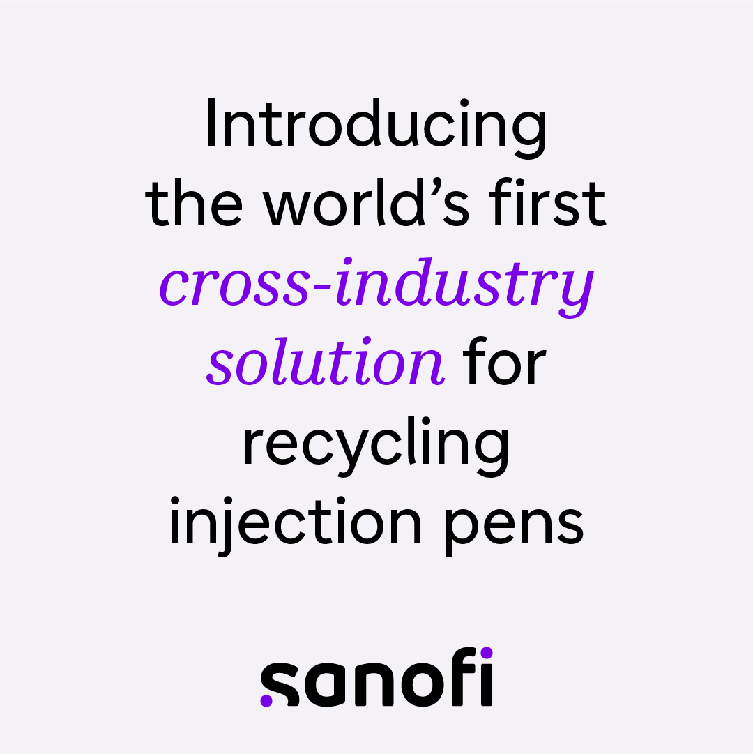 sanofi's tweet photo. We’re partnering with @novonordisk, @LillyPad and @Merck to pioneer the world's first cross-industry solution for recycling materials from injection pens ♻.
#PlanetCare #ActWithImpact #CircularEconomy #PlasticWaste https://t.co/NkzDKJFGtD