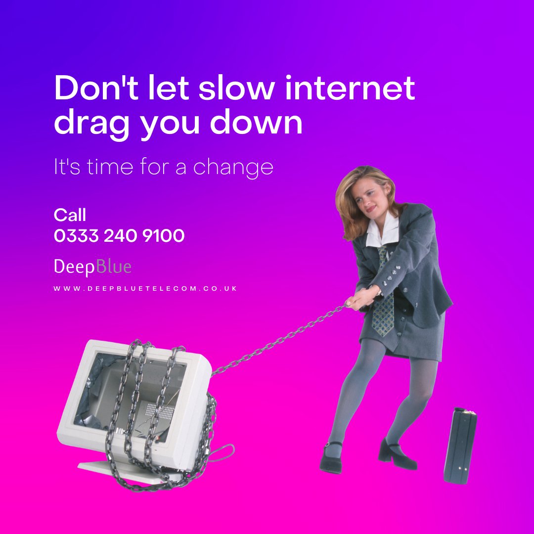 deepbluetelecom's tweet image. It&apos;s time for a change!

Fast internet is the way to go, let Deep Blue help you pick up the pace and never feel restricted.

Call 0333 240 9100
#FastInternet #InternetSolutions #BetterConnection #GetUpToSpeed #InternetUpgrade #HighSpeedInternet #wetherby #harrogate #leeds #york