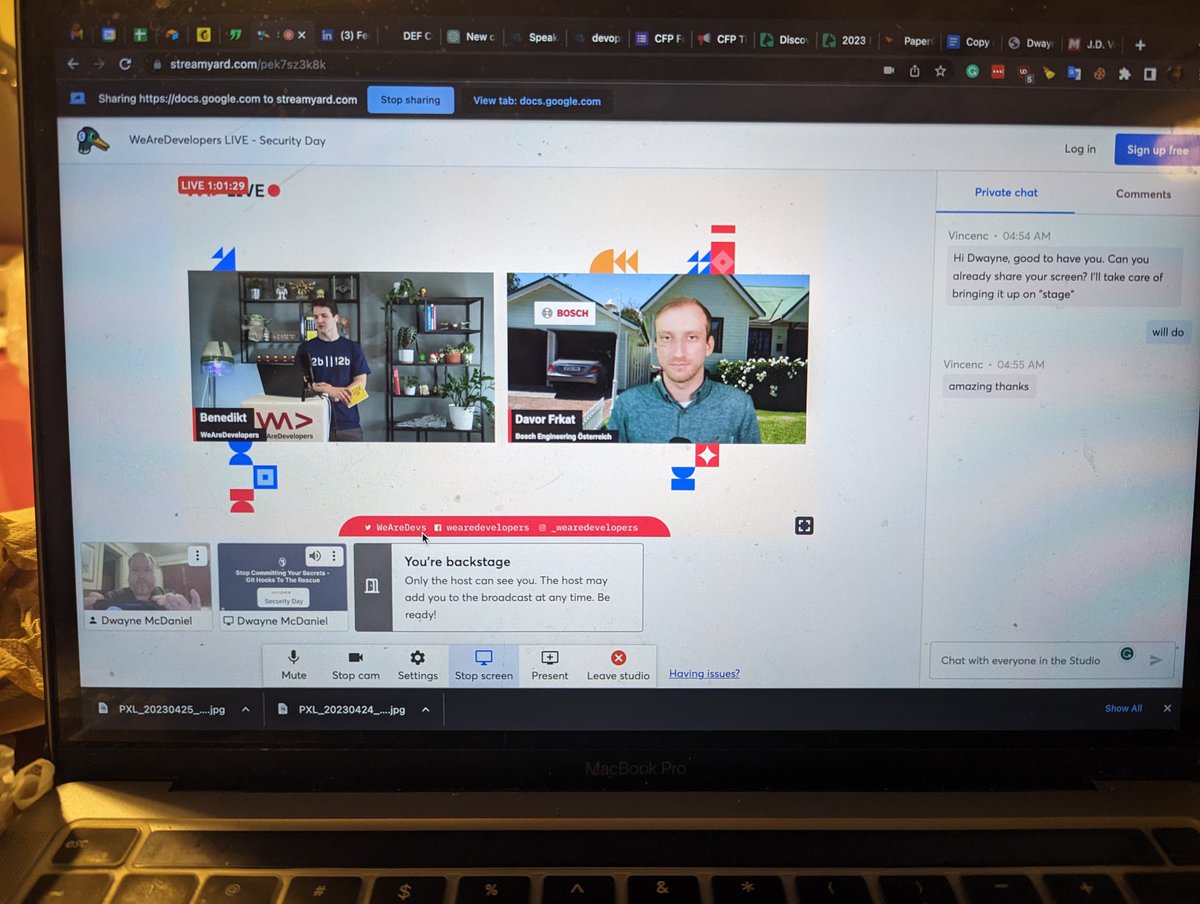 McDwayne's tweet image. About to speak at #WeAreDevelopersLive