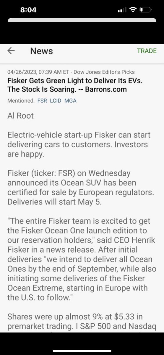 $FSR major news stock twits is booming rn boys strap in for the ride. #EV #FiskerOcean