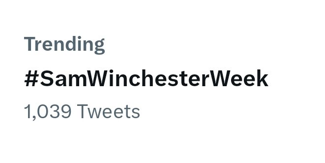 #SamWinchesterWeek ❤️