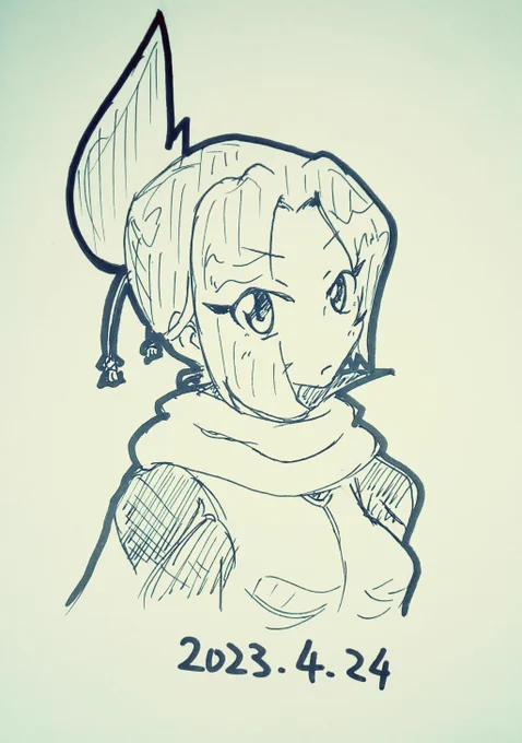 女の子が描きたくて絵を描いているので、わかばを描くたびに「男の描き方わからん・・・」ってなる。#ケムリクサ 