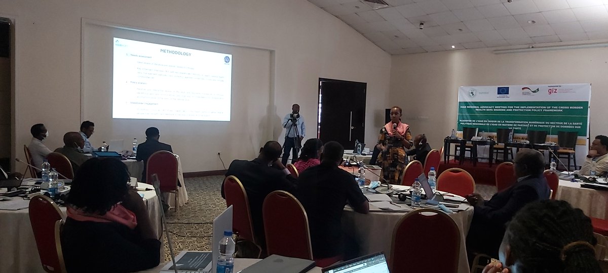 IGADHealthS's tweet photo. Ongoing: At the #IGAD Regional Advocacy Meeting for the Implementation of the Cross Border Health Data Sharing - Dr. Loise Nyanjau of the @HHKConsultancy &amp; @IntelliSOFTLtd consortium presents a Situational Analysis in respect to #Ethiopia https://t.co/epGhVT7yt4