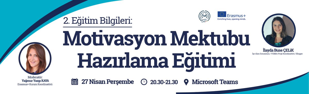 Erasmus Office of Antalya Bilim University (@abu_ipo) on Twitter photo 🗓 27 Nisan Perşembe günü, 🕟20.30-21.30 saatleri arasında gerçekleştirilecek olan "Motivasyon Mektubu Yazma Eğitimi” toplantısına davetlisiniz. Erasmus staj programından yaralanacak ve yararlanmayı düşünen tüm öğrenciler katılmalıdır.  forms.office.com/r/XpGjtRhb4G 🗓 27 Nisan Perşembe günü, 🕟20.30-21.30 saatleri arasında gerçekleştirilecek olan "Motivasyon Mektubu Yazma Eğitimi” toplantısına davetlisiniz. Erasmus staj programından yaralanacak ve yararlanmayı düşünen tüm öğrenciler katılmalıdır.  forms.office.com/r/XpGjtRhb4G