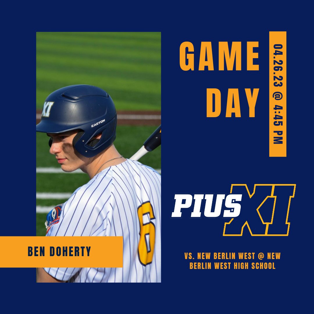 WiseMediaWMN's tweet photo. The PXI Baseball team has a road game vs. New Berlin West today!! The first pitch will be at 4:45 PM.
#rollpopes @PXI_Athletics https://t.co/ty9IUKz3Xx